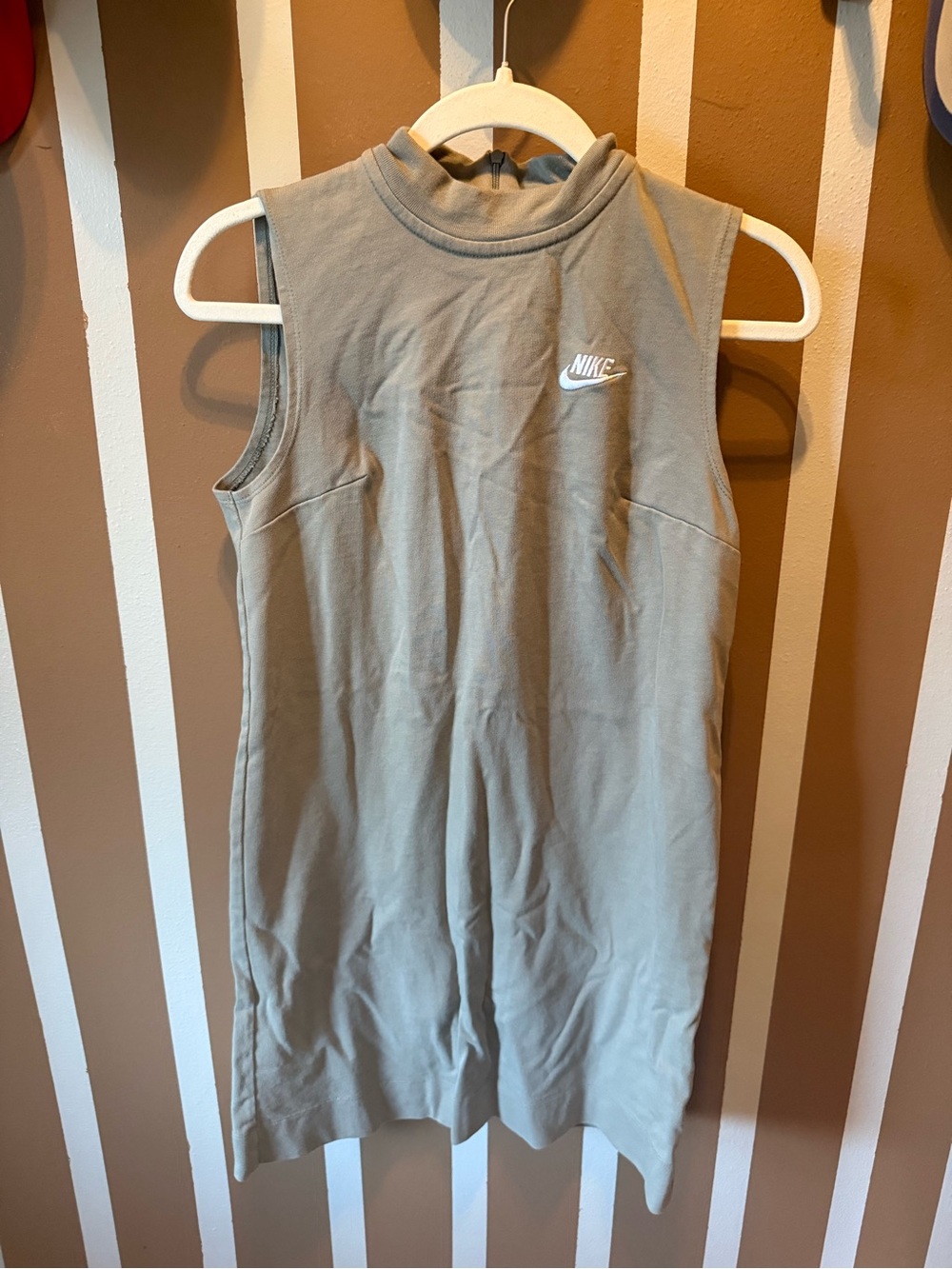 Nike Sleeveless Mock Neck Dress in Sage Green